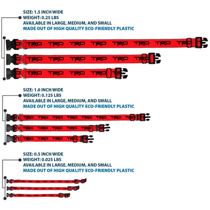 Plastic Clip Collar - Toyota Racing Development TRD Logo Red/Black