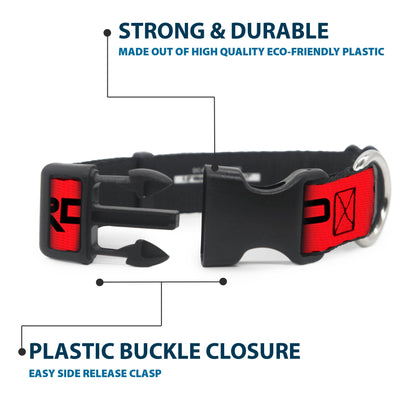 Plastic Clip Collar - Toyota Racing Development TRD Logo Red/Black