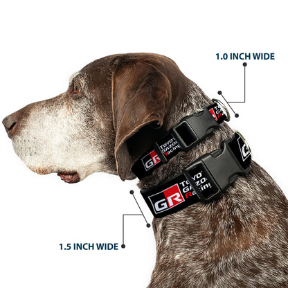 Plastic Clip Collar - TOYOTA GAZOO RACING GR NORTH AMERICA Logo and Text Black/White/Red