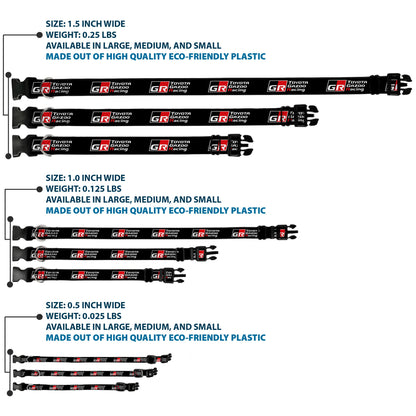 Plastic Clip Collar - TOYOTA GAZOO RACING GR NORTH AMERICA Logo and Text Black/White/Red