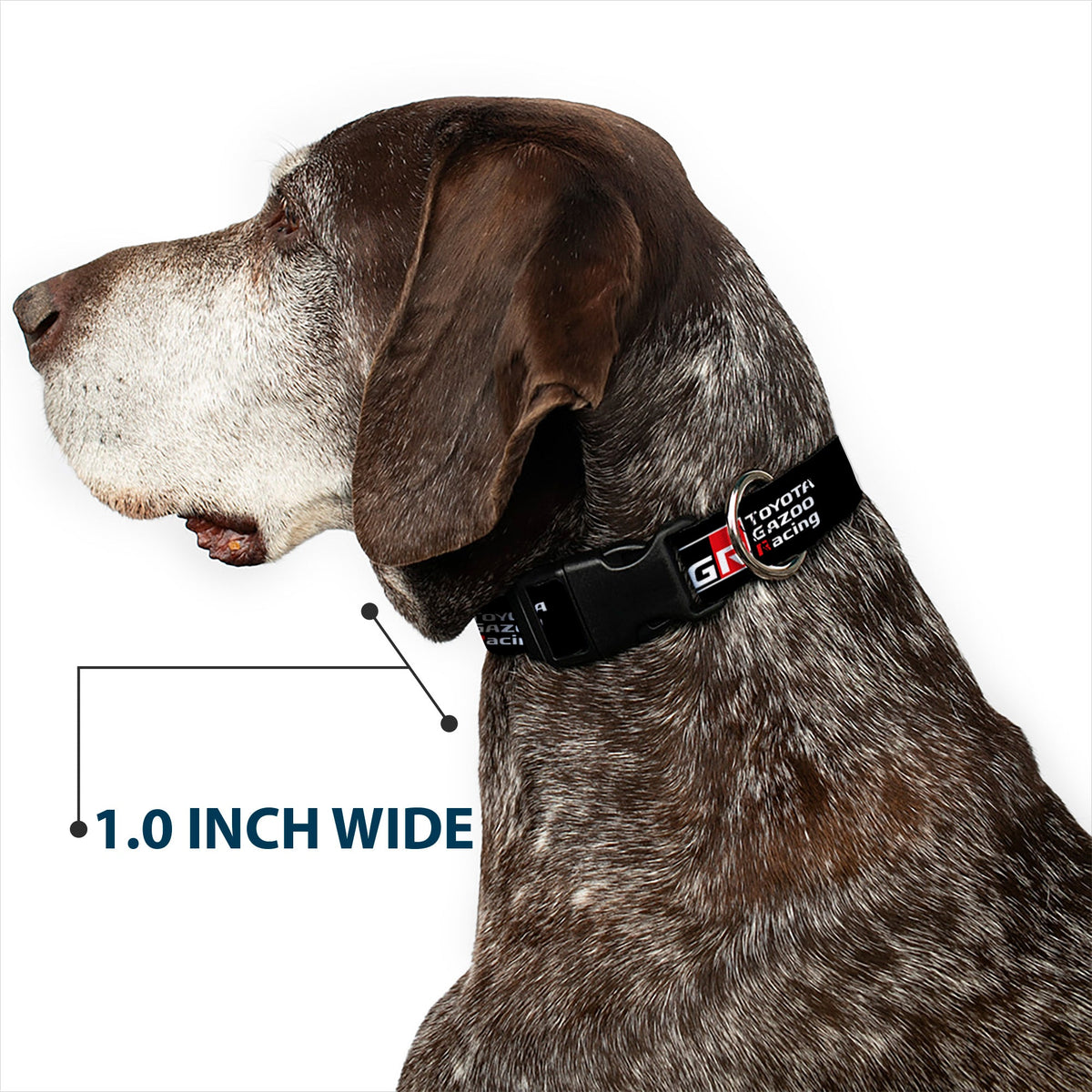 Plastic Clip Collar - TOYOTA GAZOO RACING GR NORTH AMERICA Logo and Text Black/White/Red