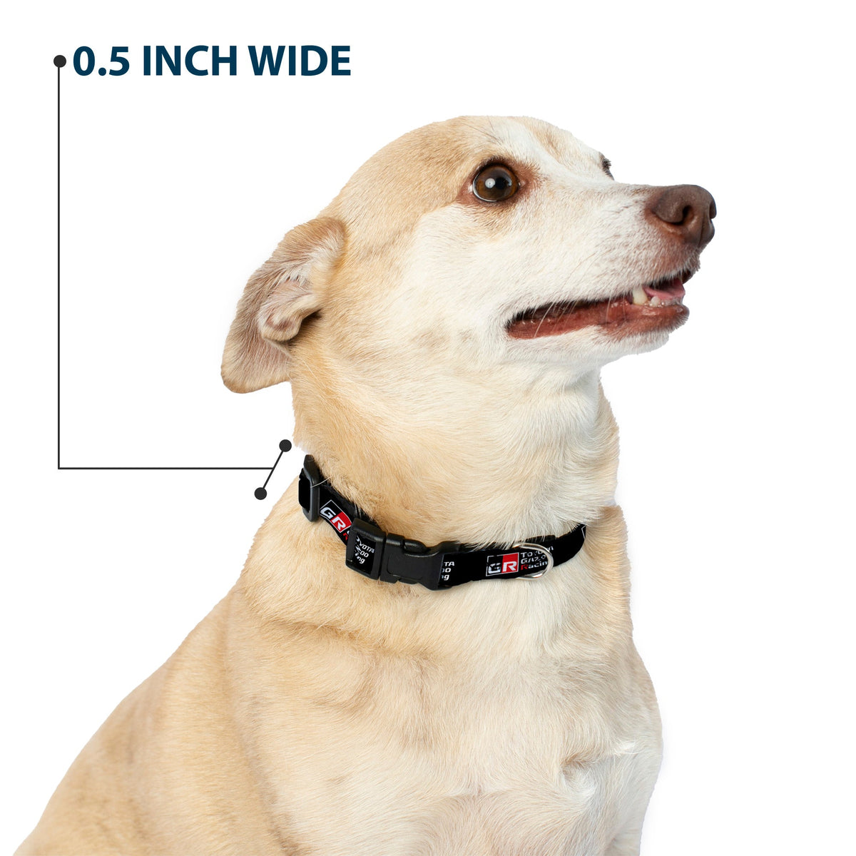 Plastic Clip Collar - TOYOTA GAZOO RACING GR NORTH AMERICA Logo and Text Black/White/Red