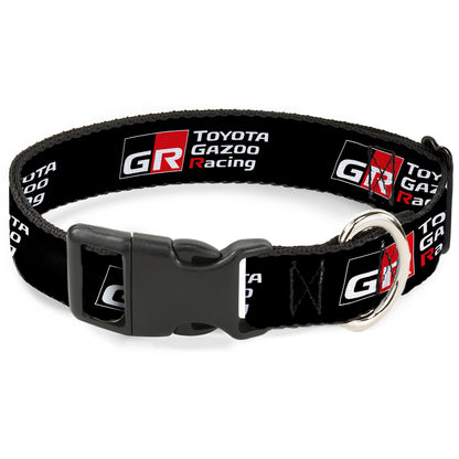 Plastic Clip Collar - TOYOTA GAZOO RACING GR NORTH AMERICA Logo and Text Black/White/Red