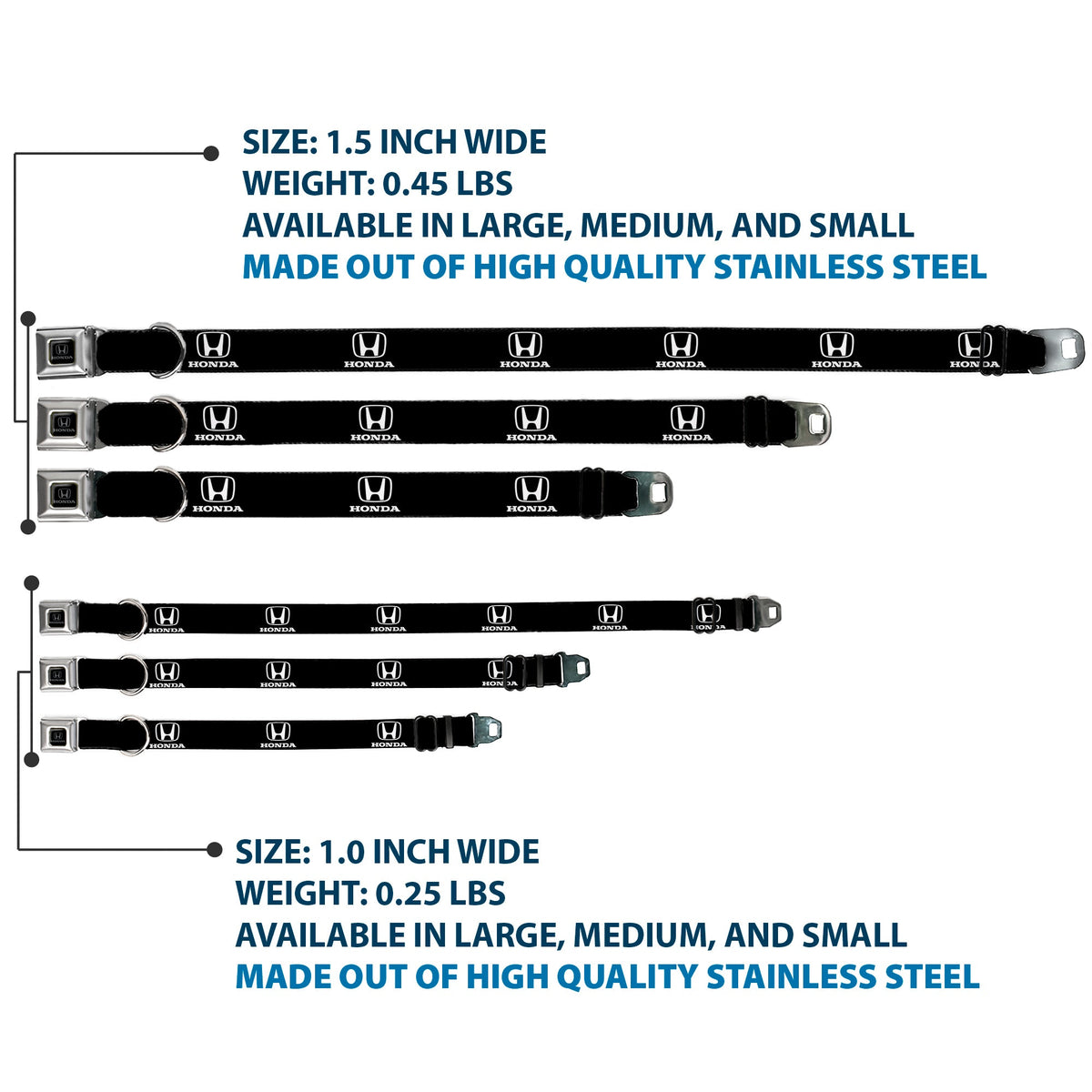 Honda Seatbelt Buckle Collar - Honda Logo Black/White