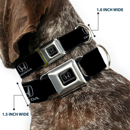Honda Seatbelt Buckle Collar - Honda Logo Black/Silver