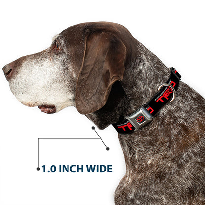 Toyota Logo Full Color Black/Red Seatbelt Buckle Collar - TOYOTA RACING DEVELOPMENT TRD Logo Black/White/Red