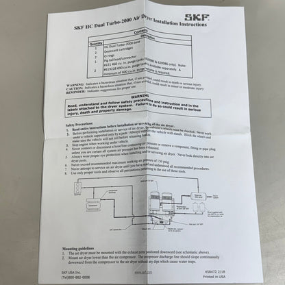 SKF Brakemaster Air Dryer Grey & Black HC Dual Turbo-2000 24V
