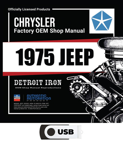 Detroit Iron - 1975 Jeep Shop Manual, Parts Book & Sales Brochure