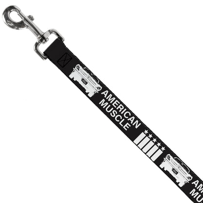 Dog Leash - Ford Mustang Grill AMERICAN MUSCLE Stars and Stripes Black/White