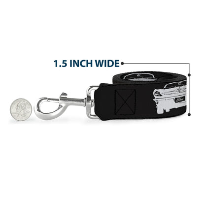 Dog Leash - Ford Mustang Grill AMERICAN MUSCLE Stars and Stripes Black/White