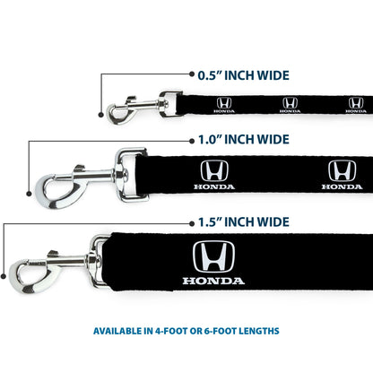 Dog Leash - Honda Logo Black/White