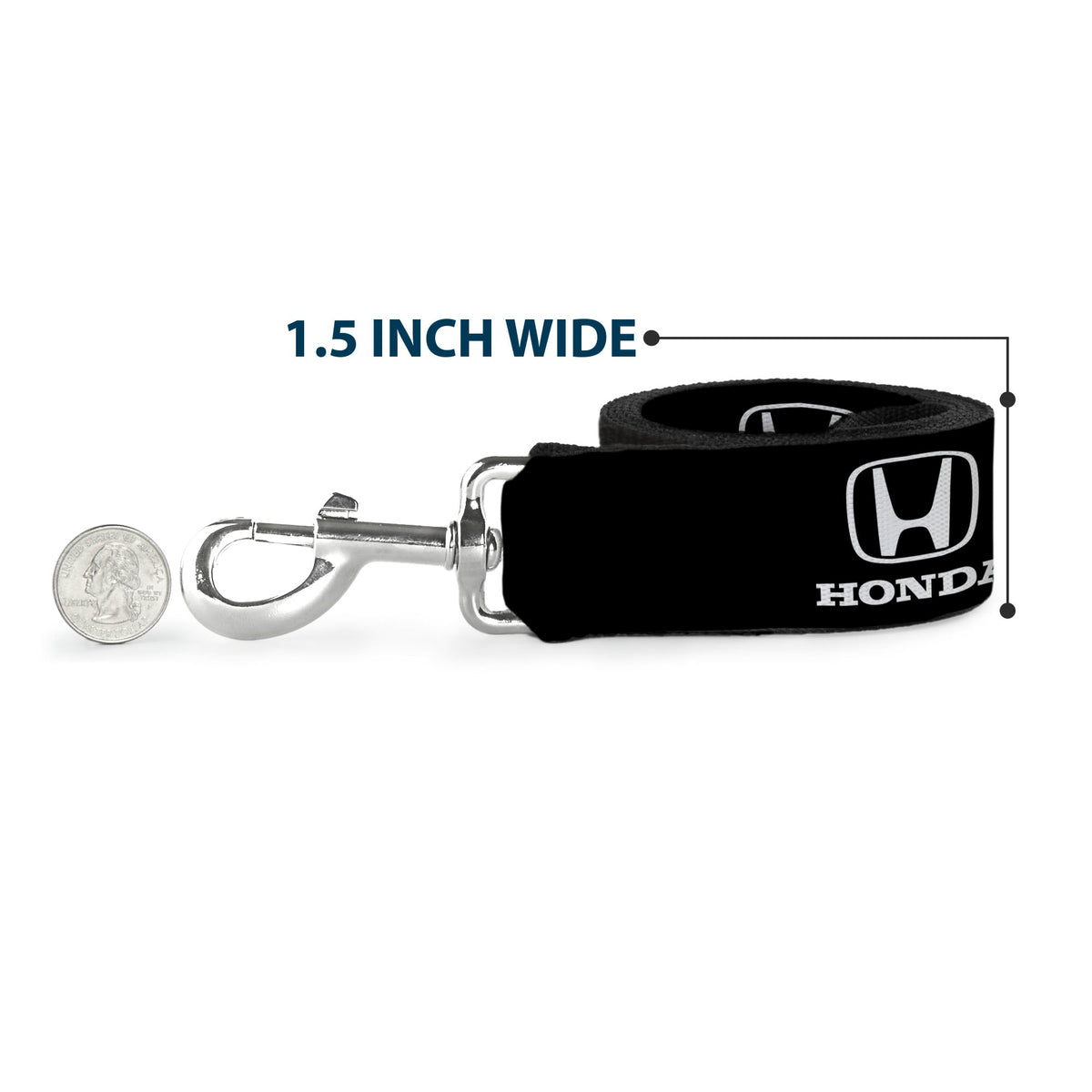 Dog Leash - Honda Logo Black/White