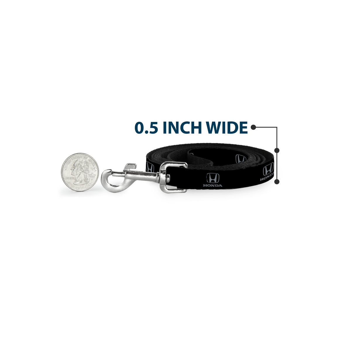 Dog Leash - Honda Logo Black/Silver