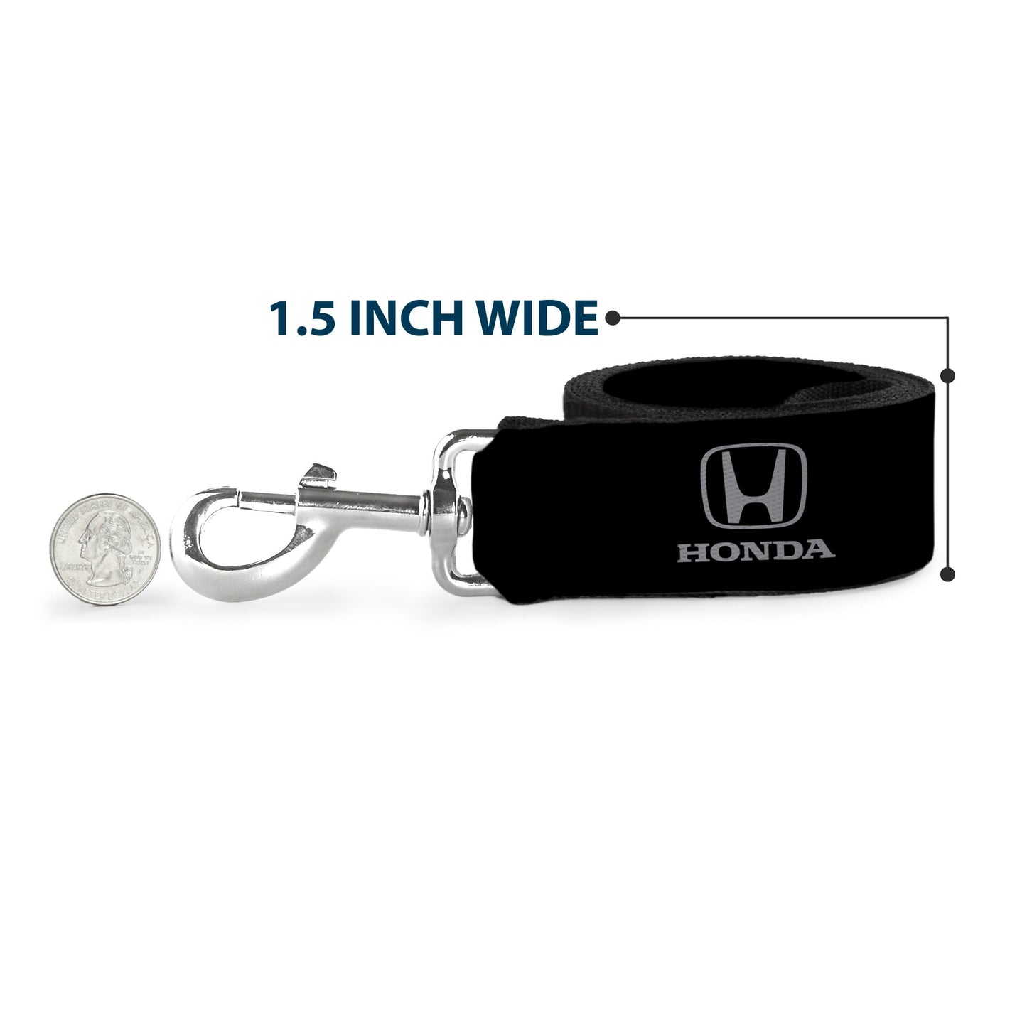 Dog Leash - Honda Logo Black/Silver