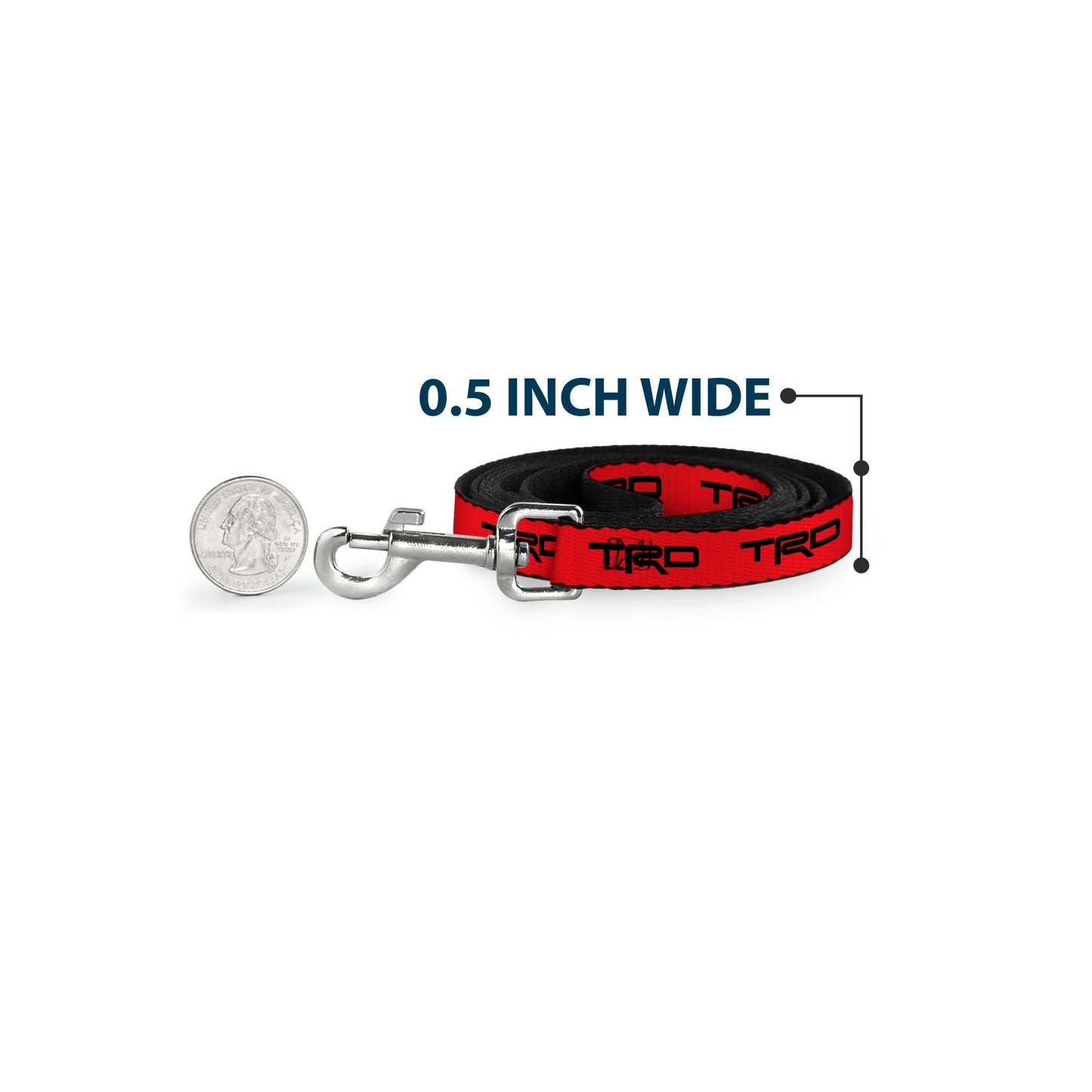 Dog Leash - Toyota Racing Development TRD Logo Red/Black