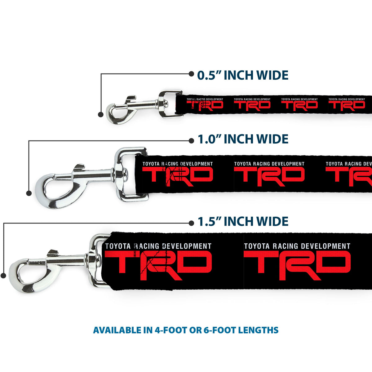 Dog Leash - TOYOTA RACING DEVELOPMENT TRD Logo Black/White/Red