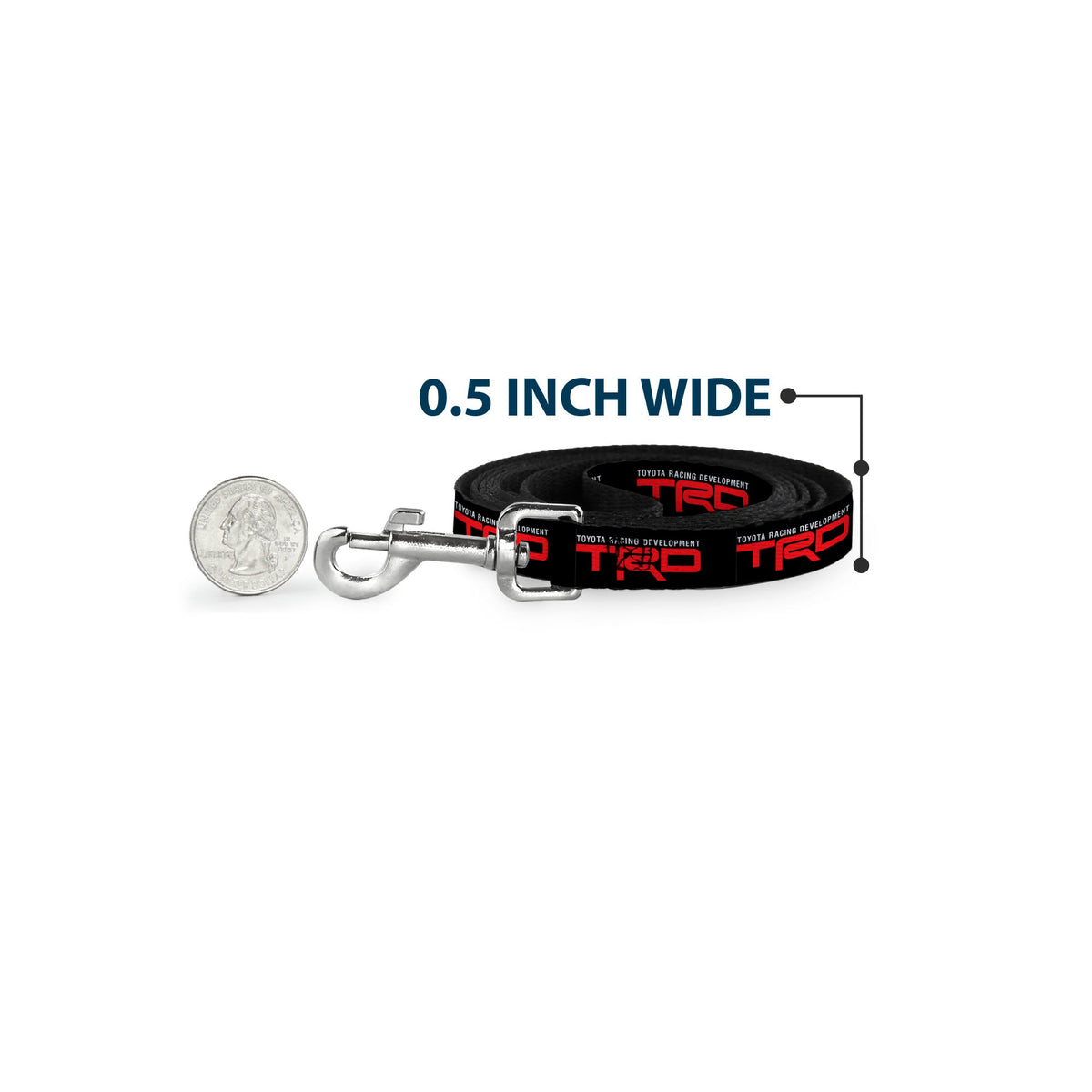 Dog Leash - TOYOTA RACING DEVELOPMENT TRD Logo Black/White/Red