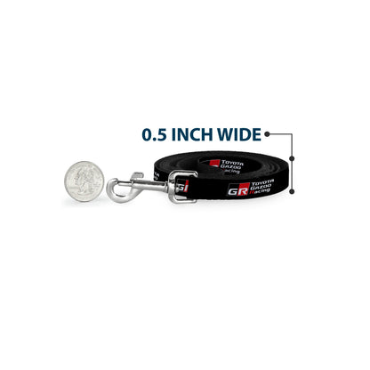 Dog Leash - TOYOTA GAZOO RACING GR NORTH AMERICA Logo and Text Black/White/Red