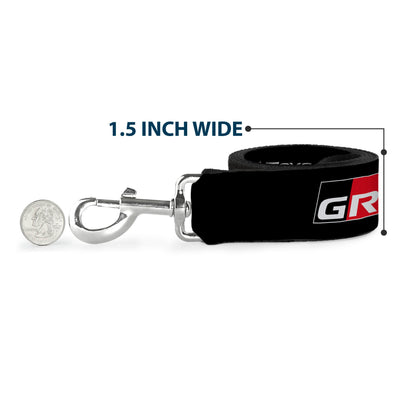 Dog Leash - TOYOTA GAZOO RACING GR NORTH AMERICA Logo and Text Black/White/Red