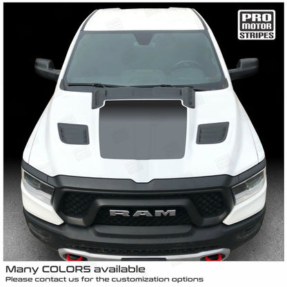 Dodge RAM 1500 Rebel 2019-2024 Hood Decal Stripe Solid Graphic
