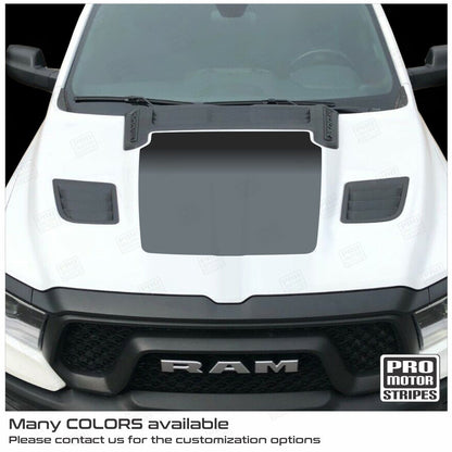 Dodge RAM 1500 Rebel 2019-2024 Hood Decal Stripe Solid Graphic