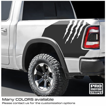 Dodge RAM 1500 Rebel 2019-2024 Rear Quarter Bed Claw Rips Decals