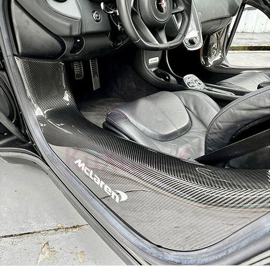 Dry Carbon Fiber Door Sill Covers for McLaren 540 570S 570GT 600LT