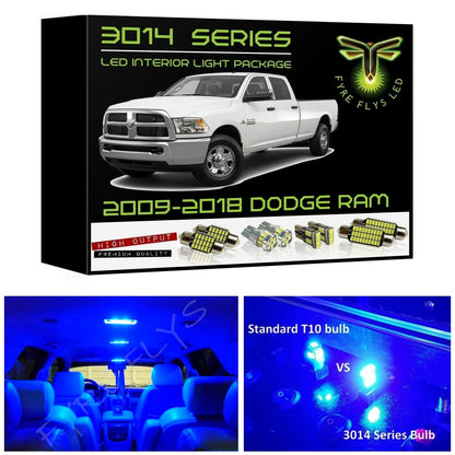 2009-2018 (+ 2019 & up "Calssic") Dodge Ram Super Bright 3014 Series LED interior light kit