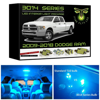 2009-2018 (+ 2019 & up "Calssic") Dodge Ram Super Bright 3014 Series LED interior light kit