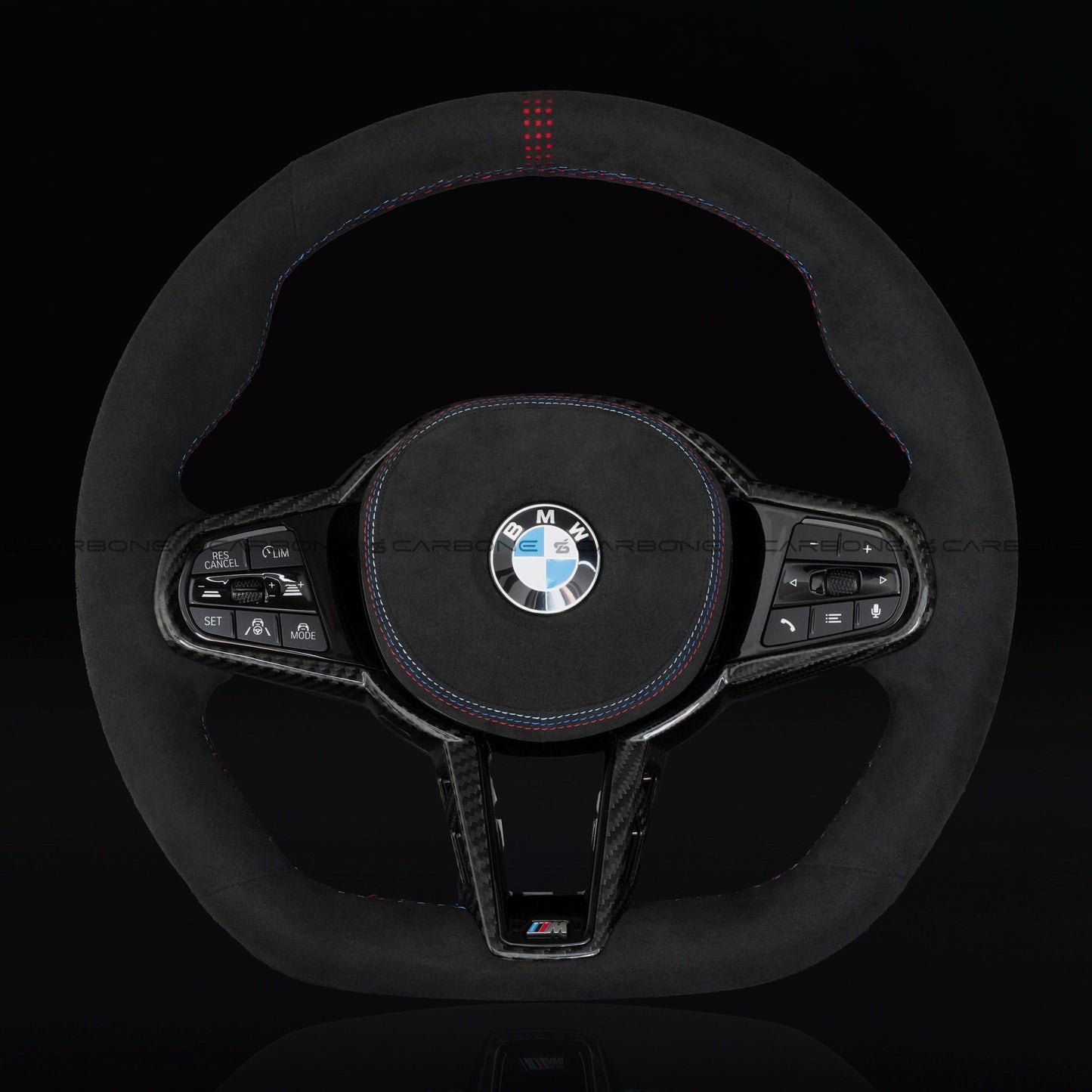 BMW LCI Alcantara Flat Bottom Steering Wheel for G Chassis- CARBONE's CS Signature Design for G20 G30 G80 G82 M3 M4 M2 M340i