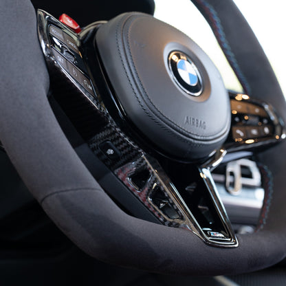 BMW LCI Alcantara Flat Bottom Steering Wheel for G Chassis- CARBONE's Signature Design for G20 G30 G80 G82 M3 M4 M2 M340i M5 M8 F90