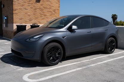 iCBL’s Tesla Model Y Wheel Covers Front & Rear Gemini Sport Style Matte and Gloss Black 2017-2024 (4PCS)