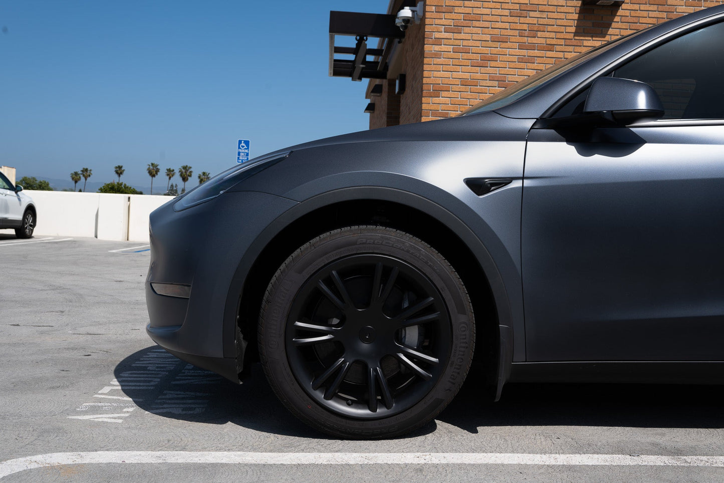 iCBL’s Tesla Model Y Wheel Covers Front & Rear Gemini Sport Style Matte and Gloss Black 2017-2024 (4PCS)