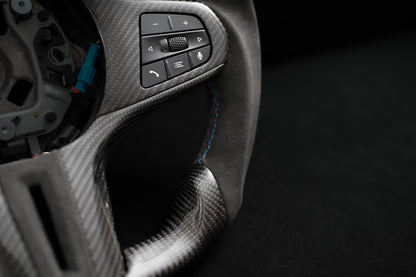 BMW Alcantara Flat Bottom Carbon Fiber Steering Wheel for G Chassis- iCBL's Signature Design for G20 G30 G80 G82 M3 M4 M2 M340i
