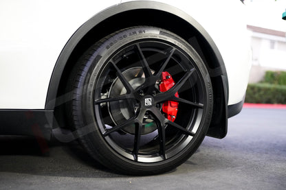 Tesla Model Y Brake Caliper Covers Aluminum Front & Rear RED 19-24 (4PCS)