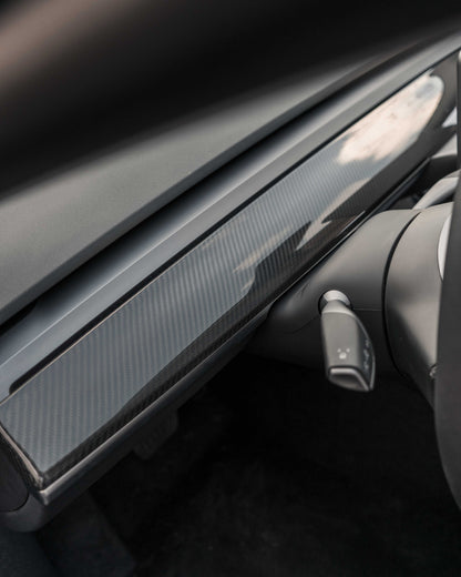 TESLA MODEL 3 & Y REAL CARBON FIBER MATTE OR GLOSS DASHBOARD COVER