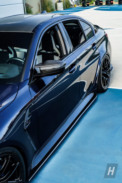 R1 Style Carbon Fiber Side Skirt Extensions - G80 M3