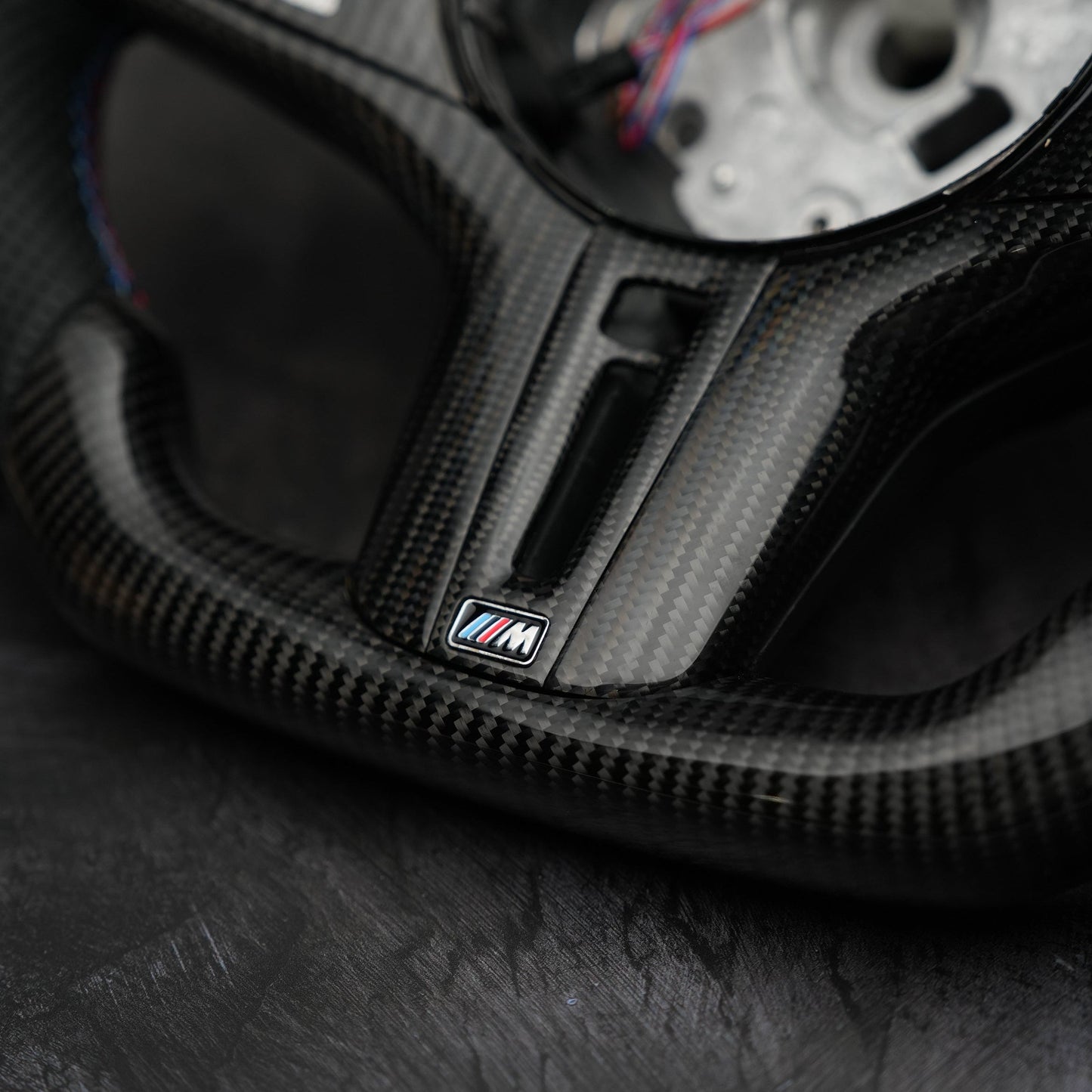 BMW M5 F90 & 91 /  M8 G15, G16, & G17 / X3 G01 / X4 G02 / X6 F86 / 5 Series G30 / 7 Series G11 / G12  Custom Steering Wheel by Exclusive Steering