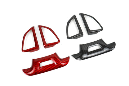CAMARO 16-24 CARBON FIBER STEERING WHEEL TRIM COVER