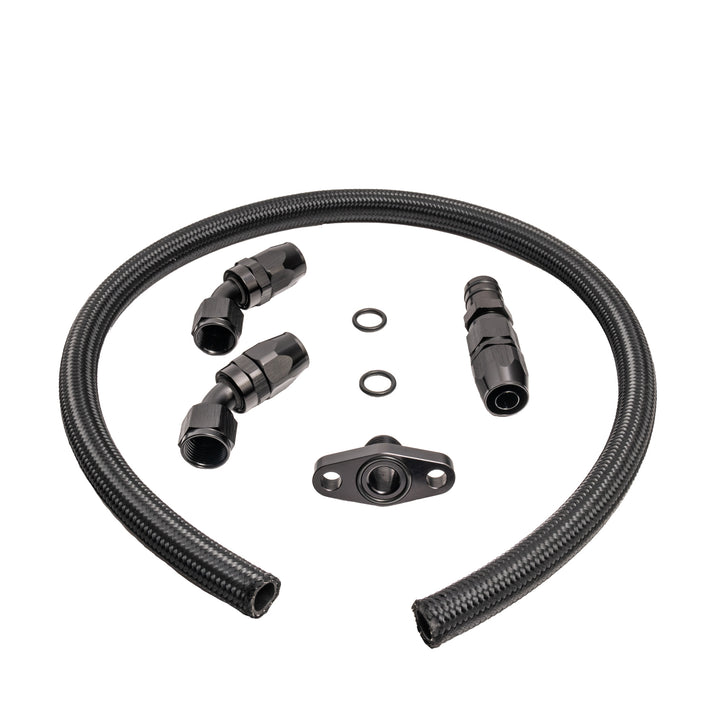 Tombstone Diesel - Turbo Drain Line With -10 AN Fittings And AN Drain Lock Kit - Dodge Ram Cummins