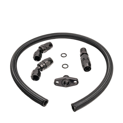 Tombstone Diesel - Turbo Drain Line With -10 AN Fittings And AN Drain Lock Kit - Dodge Ram Cummins