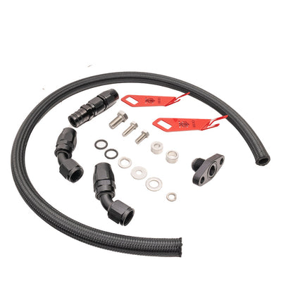 Tombstone Diesel - Turbo Drain Line With -10 AN Fittings And AN Drain Lock Kit - Dodge Ram Cummins