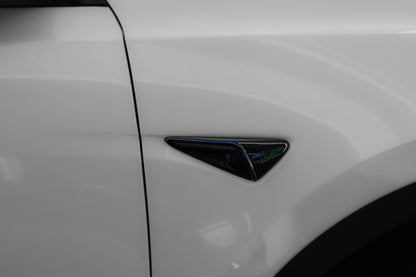 TESLA MODEL 3 HIGHLAND / Y JUNIPER HW4.0 REAL CARBON FIBER SIDE CAMERA / TURN SIGNAL COVERS IN MATTE & GLOSS