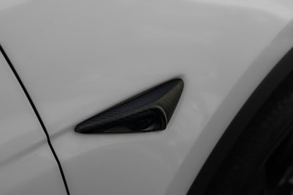 TESLA MODEL 3 HIGHLAND / Y JUNIPER HW4.0 REAL CARBON FIBER SIDE CAMERA / TURN SIGNAL COVERS IN MATTE & GLOSS