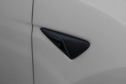 TESLA MODEL 3/Y HW3.0 REAL CARBON FIBER SIDE CAMERA / TURN SIGNAL COVERS IN MATTE & GLOSS