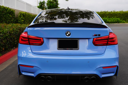 F80 F30 BMW PSM Style High Kick Genuine Dry Carbon Fiber Trunk Spoiler fits BMW F series M3 335i 340i