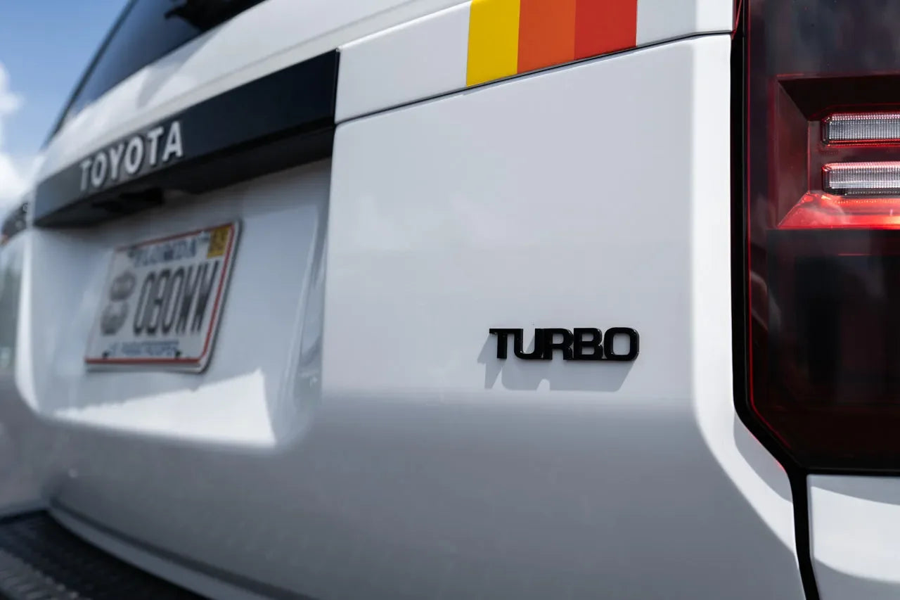 TURBO Acrylic Laser Series Tailgate Badge - 2024+ Land Cruiser / Tacoma / 2025+ 4Runner
