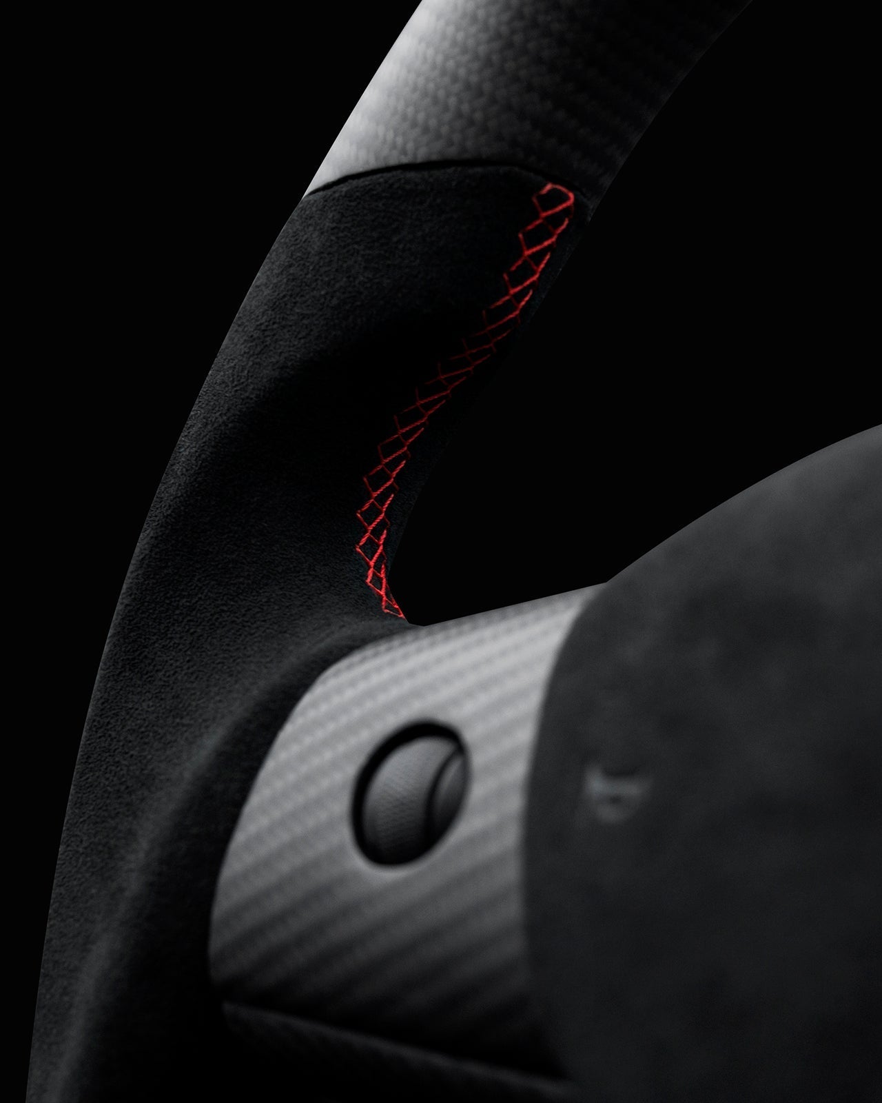 TESLA MODEL Y ALCANTARA FLAT BOTTOM SUPERNOVA DRY CARBON STEERING WHEEL