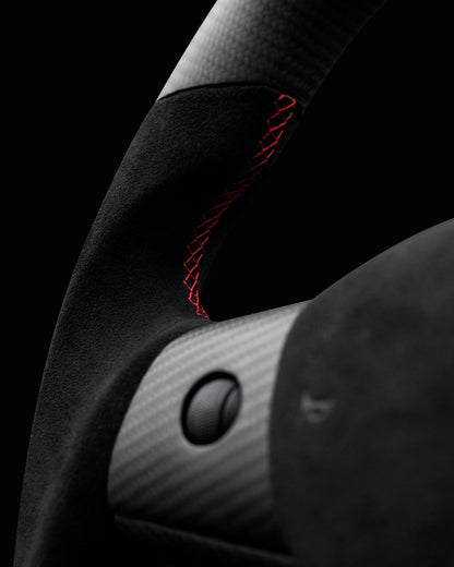 TESLA MODEL Y ALCANTARA FLAT BOTTOM SUPERNOVA DRY CARBON STEERING WHEEL