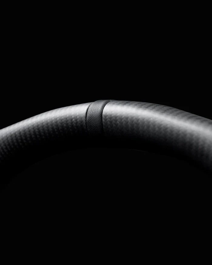 Sixth Element TESLA MODEL Y / MODEL 3 ALCANTARA FLAT BOTTOM VANTABLACK DRY CARBON STEERING WHEEL